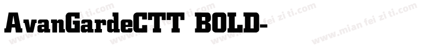 AvanGardeCTT BOLD字体转换